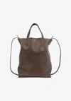 Apc A. P.c. Maiko Medium Shopper Tote One Size Cav -dark Chestnut