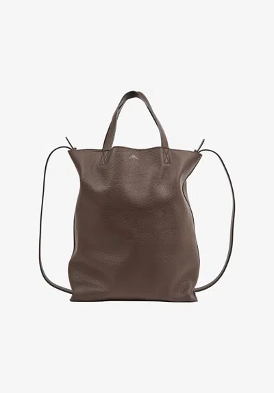 Apc A. P.c. Maiko Medium Shopper Tote One Size Cav -dark Chestnut
