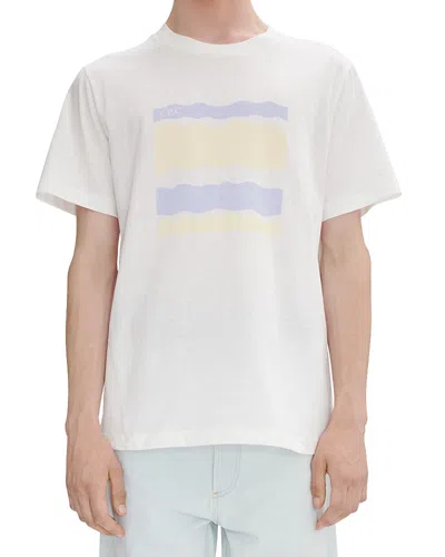 Apc A. P.c. Malone Watercolor Graphic Tee In White/yellow
