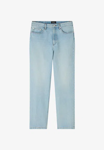 A.p.c. Martin Straight Leg Jeans In Blue