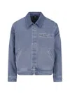 A.p.c. A. P.c. Cotton Zip Front Jacket In Blu