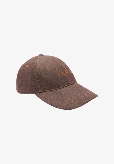 A.p.c. A. P.c. Men's Charlie Baseball Cap Size: 54 In Dark Chestnut Brown