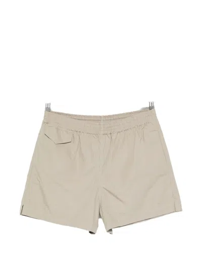 A.p.c. A. P.c. Men's Cotton Drawstring Shorts With Embroidered Logo In Green