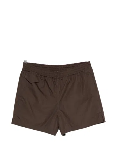 A.p.c. A. P.c. Men's Drawstring Waist Shorts With Pockets In Brown