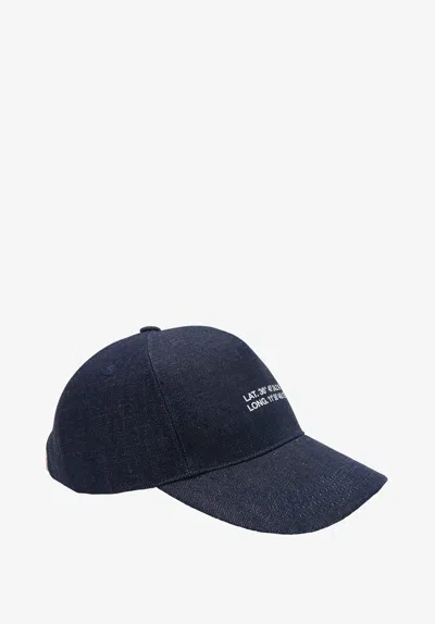 A.p.c. A. P.c. Men's Eden Compass Baseball Cap Size: 58 In Indigo In Blue