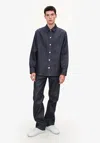 Apc A. P.c. Men's Japanese Denim Jacket Size: Extra Large In Dark Indigo In Blue