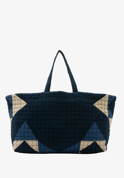 A.p.c. A. P.c. Men's Le Drummer Quilt Bag One Size In Dark Indigo In Multi