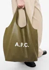 Apc A. P.c. Men's Ninon Tote Bag One Size In Green Khaki In Green
