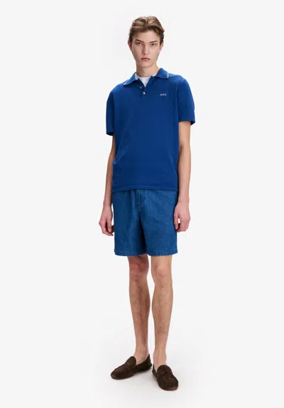 Apc A. P.c. Men's Norris Shorts Size: Extra Large In Blue
