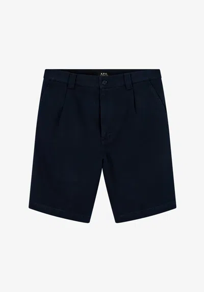 Apc A. P.c. Men's Otis Bermuda Shorts Size: Medium In Dark Navy Blue