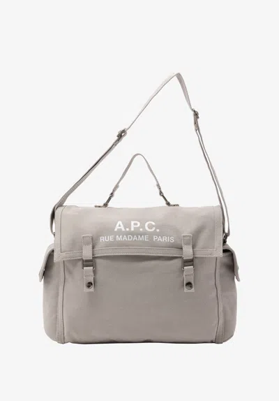 Apc A. P.c. Men's Recuperation Satchel One Size In Pale Grey In White