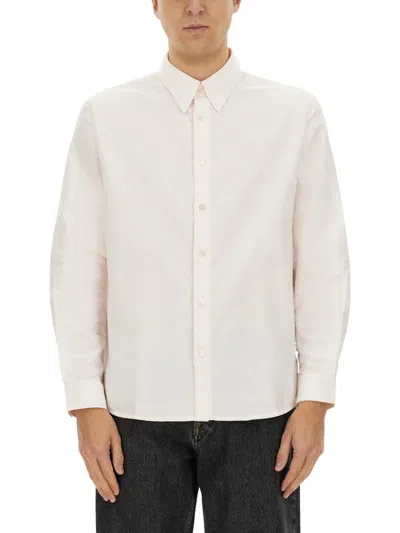 A.p.c. A. P.c. Men's Regular Fit Cotton Shirt In White
