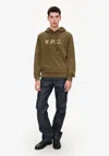 Apc A. P.c. Men's Standard Grand Vpc Hoodie Size: Extra Large In Khaki Green In Green