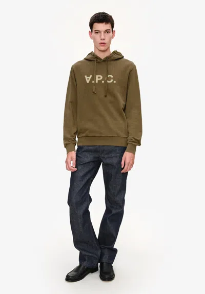 Apc A. P.c. Men's Standard Grand Vpc Hoodie Size: Extra Large In Khaki Green