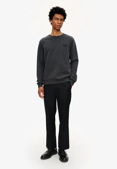 Apc A. P.c. Men's Straight, Wide-leg Pants With Permanent Crease Size: 54 In Black