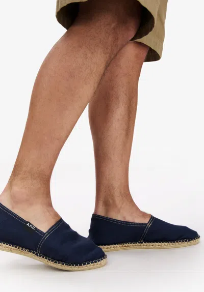 A.p.c. A. P.c. Men's The Espadrilles Size: Us M9 In Dark Navy Blue