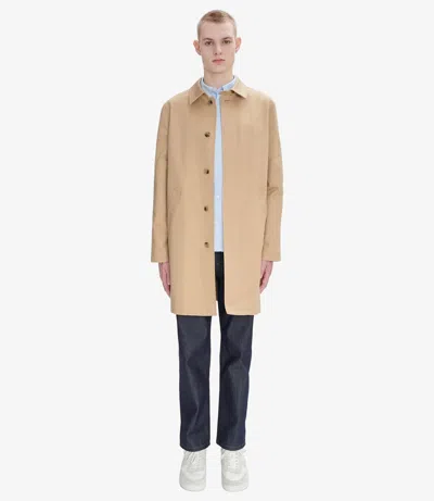A.p.c. A. P.c. Men's Urban Mac Size: Extra Small In Beige In Brown