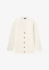 Apc A. P.c. Men's Wool-cashmere Cardigan Size: Extra Large In Ecru In Neutral