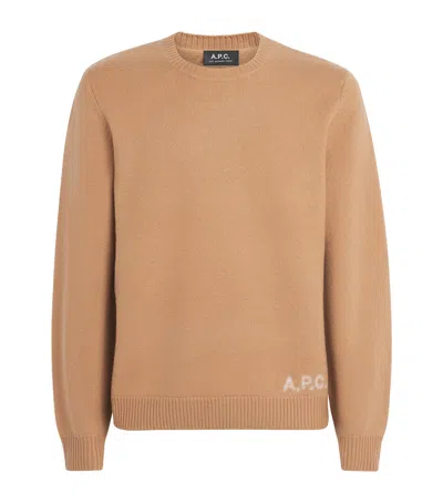 APC A. P.C. MERINO WOOL EDWARD LOGO SWEATER