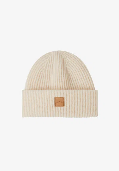Apc A. P.c. Michele Knit Beanie S/m Royal Blue In Nude