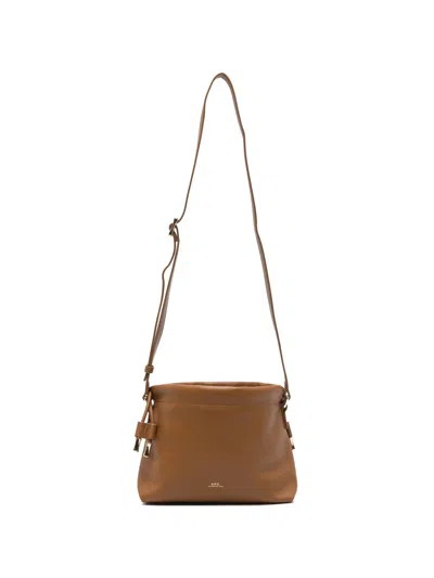 Apc A. P.c. Mini Bag With Internal Pocket And Magnetic Closure - 17 X 21 X 10 Cm In Brown