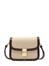 A.p.c. Shoulder Bag Adjustable Strap Gold Tone Hardware In Neutral