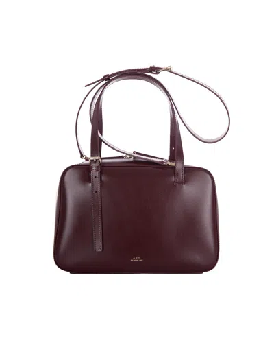 A.p.c. A. P.c. Mini Cowhide Bag For Women In Burgundy