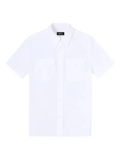 A.p.c. A. P.c. Mini Organic Cotton Shirt For Women In White