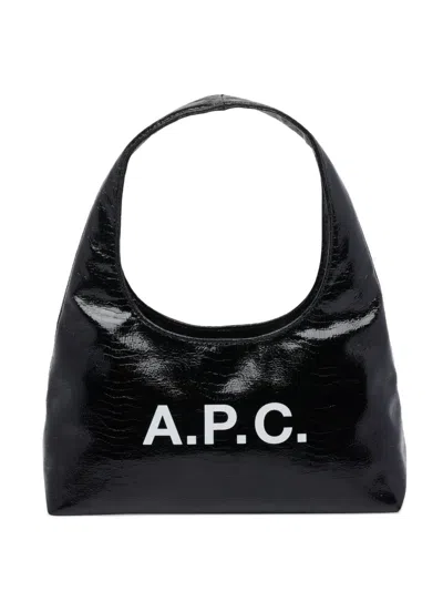 A.p.c. A. P.c. Mini Top-handle Bag With Magnetic Interior Closure In Nero