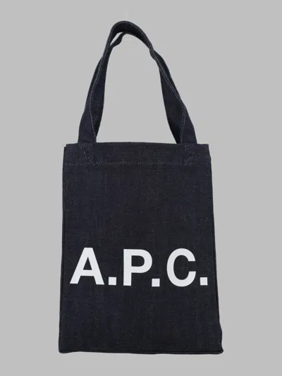 A.p.c. A. P.c. Mini Tote Handbag "lou" - Small Size In Blue