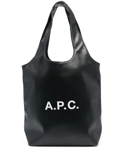 A.p.c. A. P.c. Modern Tote With Dual Handles And Interior Pocket - W 34 X H 53 X D 11 Cm In Black