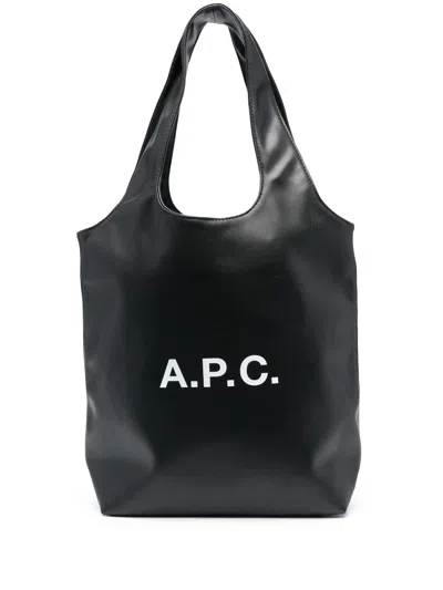 A.p.c. A. P.c. Modern Tote With Dual Handles And Interior Pocket - W 34 X H 53 X D 11 Cm In Nero