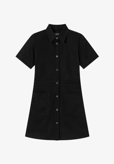 A.p.c. A. P.c. Moleskin Dress 34 Black