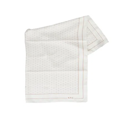 A.p.c. A. P.c. Monogram Scarf One Size Ecru