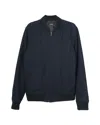 Apc A. P.c Mouliné Lota Bomber Jacket In Navy Wool In Blue