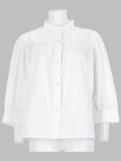 A.p.c. A. P.c. Natalie Organic Cotton Blouse In White