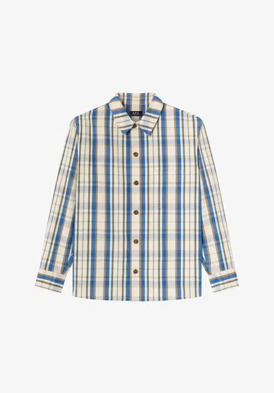 A.p.c. A. P.c. Nathan Overshirt Xs Ecru In White