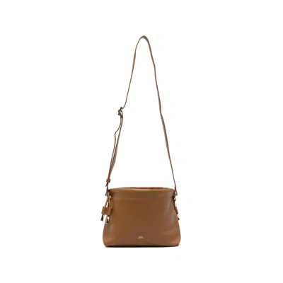 A.p.c. A. P.c. Ninon Drawstring-fastening Shoulder Bag In Brown