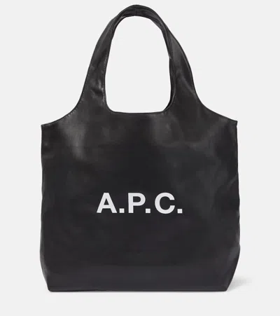 Apc A. P.c. Ninon Faux Leather Tote Bag In Black