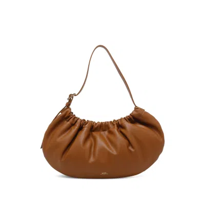 A.p.c. A. P.c. Ninon Hoop Shoulder Bag In Brown