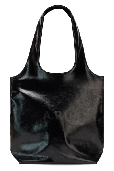 A.p.c. A. P.c. Ninon Tote Handbag With Two Shoulder Handles In Black