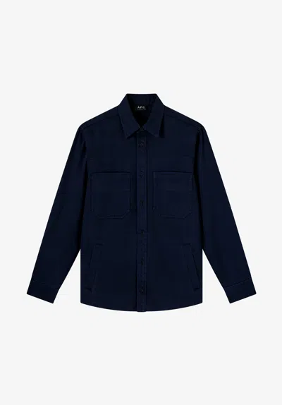 A.p.c. A. P.c. Noah Jacket Womens S Navy Blue