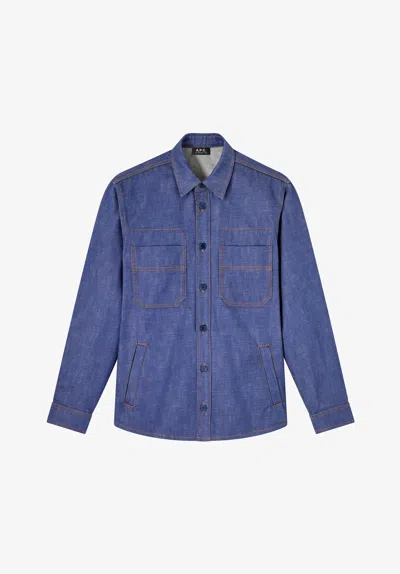 A.p.c. A. P.c. Noah Jacket Womens Xxs Blue