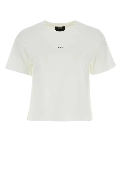 A.p.c. A. P.c. Organic Cotton Boxy Fit Crew-neck T-shirt In White
