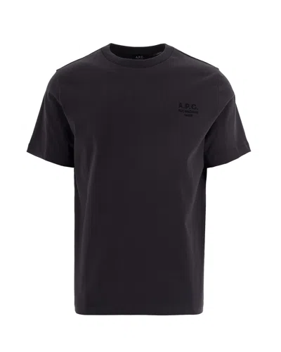 A.p.c. A. P.c. Organic Cotton Mini T-shirt For Men In Black