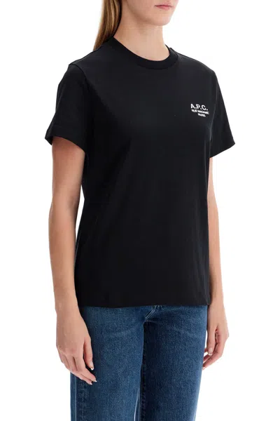 Apc A. P.c. Organic Cotton Rue Madame T-shirt In In Black