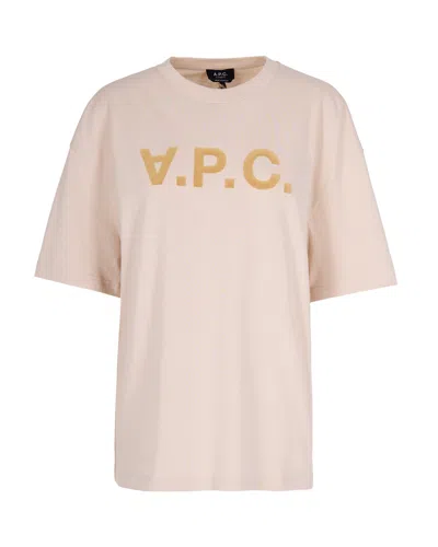 A.p.c. A. P.c. Organic Cotton T-shirt For Women In Ecru