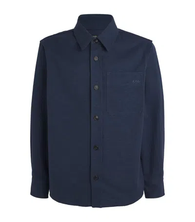 Apc A. P.c. Organic Cotton Work Jacket In Navy