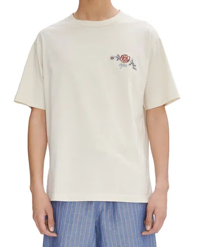 Apc A. P.c. Oscar Short Sleeve Logo Tee In Ivory