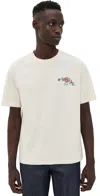 Apc A. P.c. Oscar Short Sleeve Logo Tee In Aad Ecru